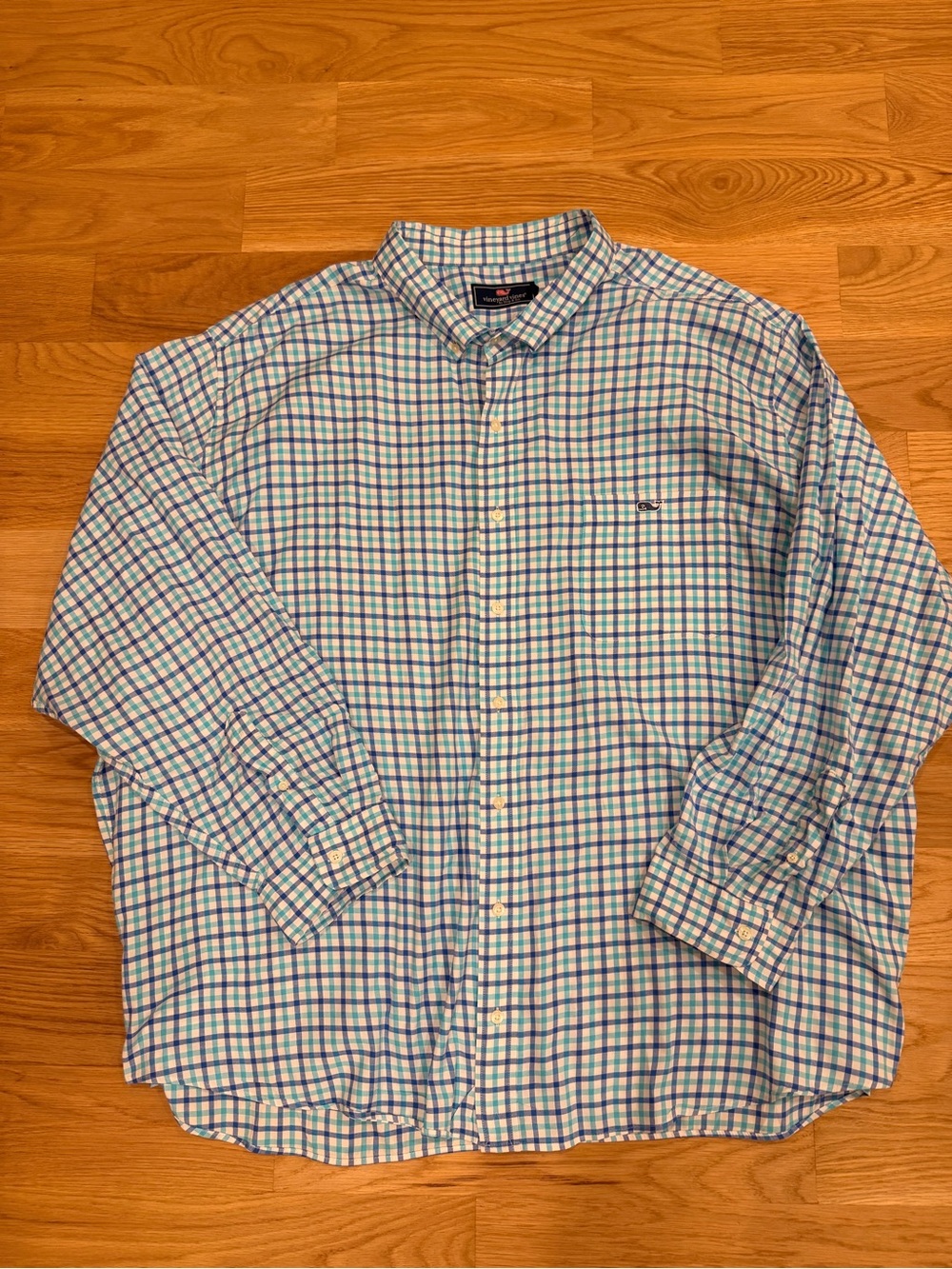 Vineyard Vines Men's Blue Plaid Button-Down Shirt